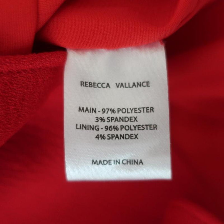 Rebecca Vallance Havana Mini Dress Red Ruffled Crepe Size US 4 NEW available at CelebrityOwned.com img_7