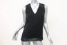 Reed Krakoff Blouse Black Layered Silk Size 4 Sleeveless V-Neck Top