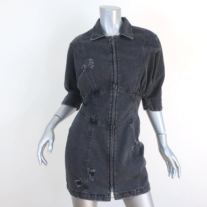 Retrofete Mini Dress Miley Onyx Denim Size Small Zip-Front NEW available at CelebrityOwned.com img_1
