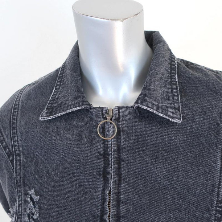 Retrofete Mini Dress Miley Onyx Denim Size Small Zip-Front NEW available at CelebrityOwned.com img_2