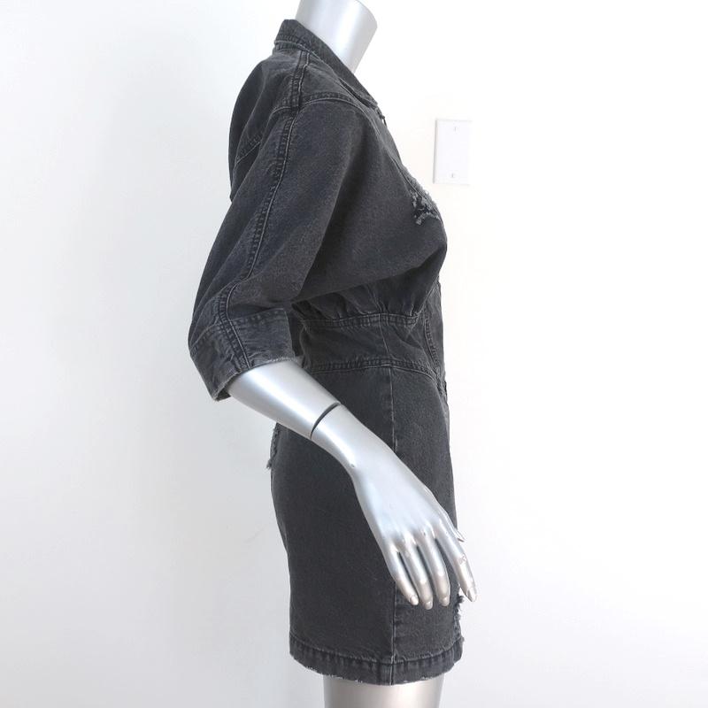 Retrofete Mini Dress Miley Onyx Denim Size Small Zip-Front NEW available at CelebrityOwned.com img_4