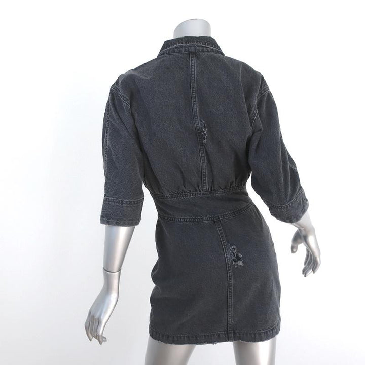 Retrofete Mini Dress Miley Onyx Denim Size Small Zip-Front NEW available at CelebrityOwned.com img_5