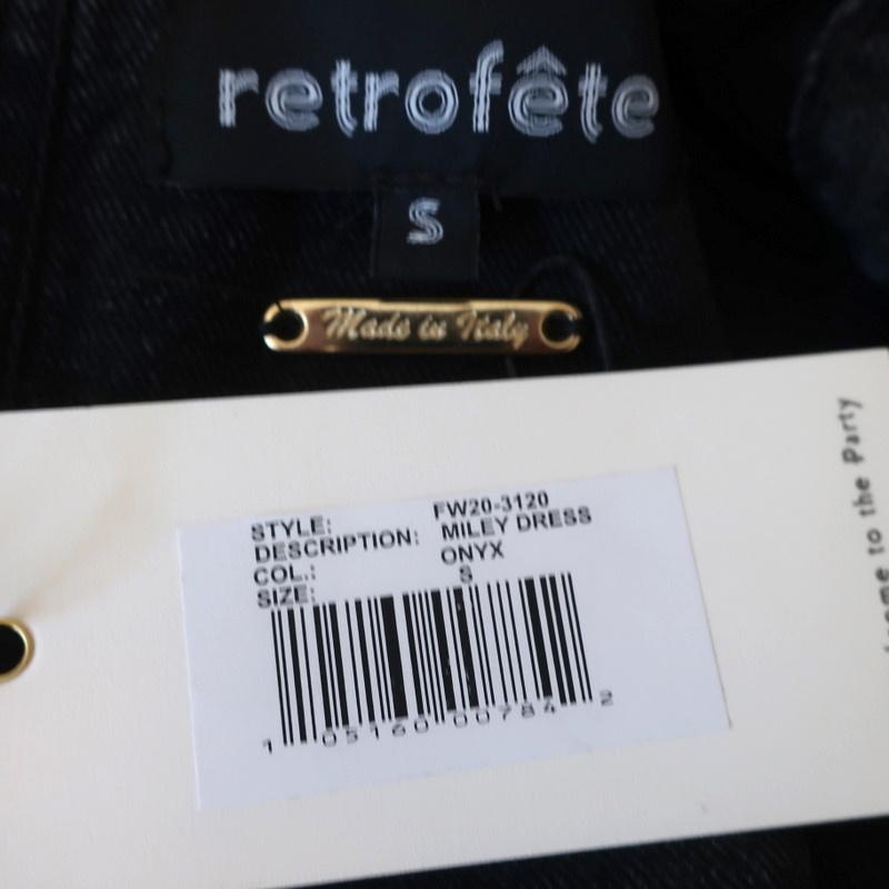 Retrofete Mini Dress Miley Onyx Denim Size Small Zip-Front NEW available at CelebrityOwned.com img_6