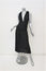 Riser Goodwyn Dress Black Ruched Jersey Size 4 Plunging Neck Midi LBD