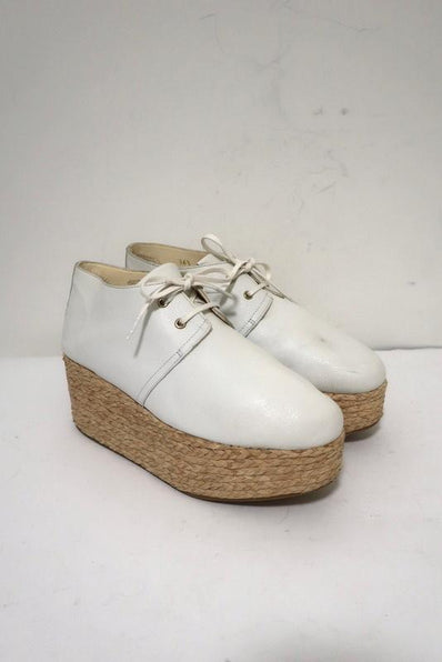 Robert Clergerie Patos Platform Espadrille Oxford White Leather Size 36.5 available at CelebrityOwned.com img_1
