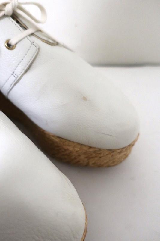 Robert Clergerie Patos Platform Espadrille Oxford White Leather Size 36.5 available at CelebrityOwned.com img_2