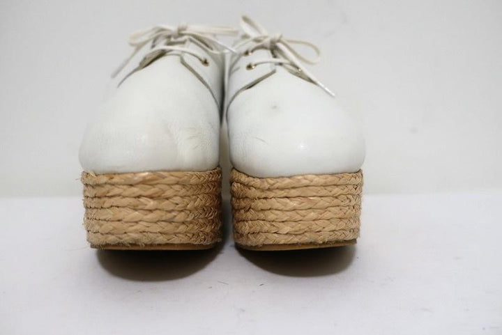 Robert Clergerie Patos Platform Espadrille Oxford White Leather Size 36.5 available at CelebrityOwned.com img_5