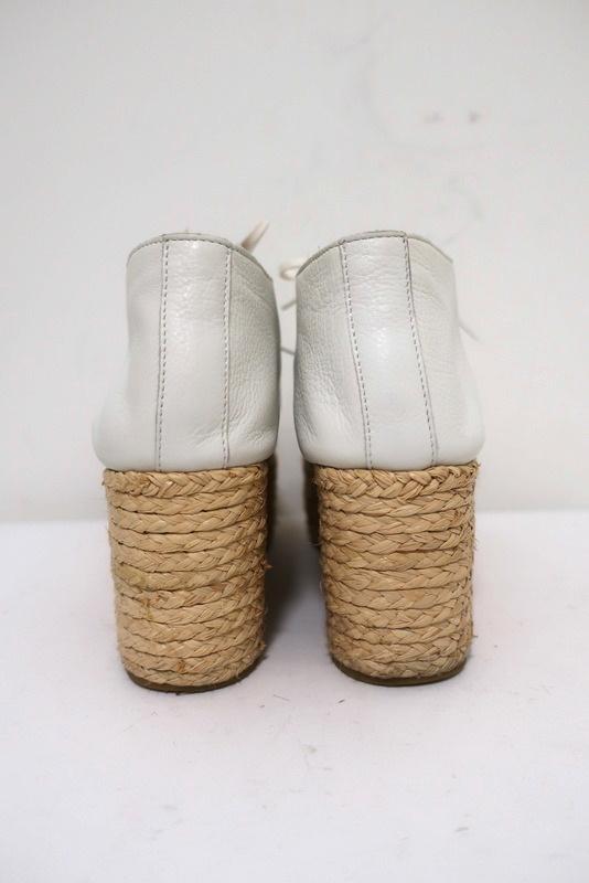 Robert Clergerie Patos Platform Espadrille Oxford White Leather Size 36.5 available at CelebrityOwned.com img_9