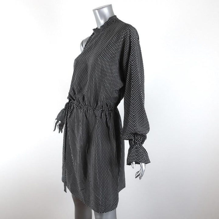 Robert Rodriguez Dress Black &amp; White Star Print Size Medium Cold-Shoulder Mini available at CelebrityOwned.com img_2