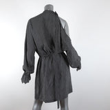 Robert Rodriguez Dress Black & White Star Print Size Medium Cold-Shoulder Mini available at CelebrityOwned.com img_4