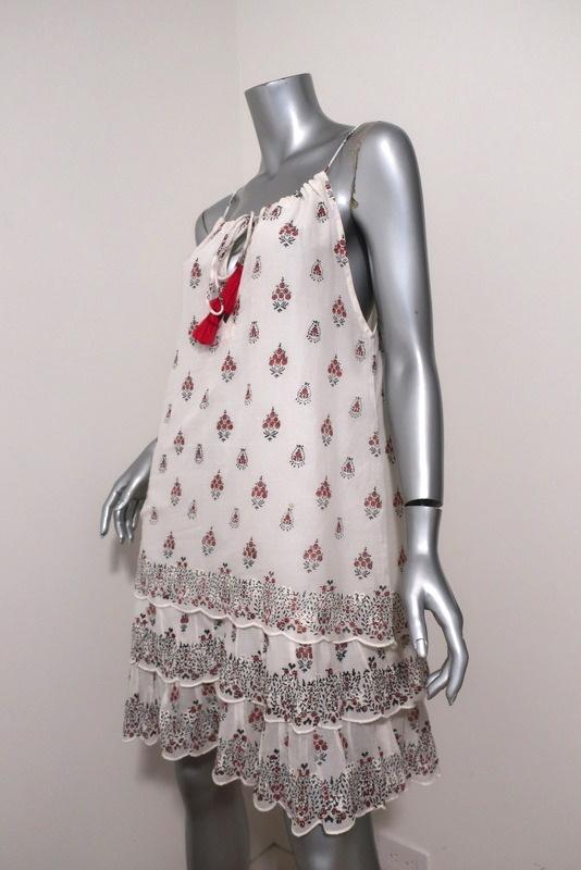 Roberta Roller Rabbit Dress White Floral Print Embroidered Cotton Sz Extra Small available at CelebrityOwned.com img_2