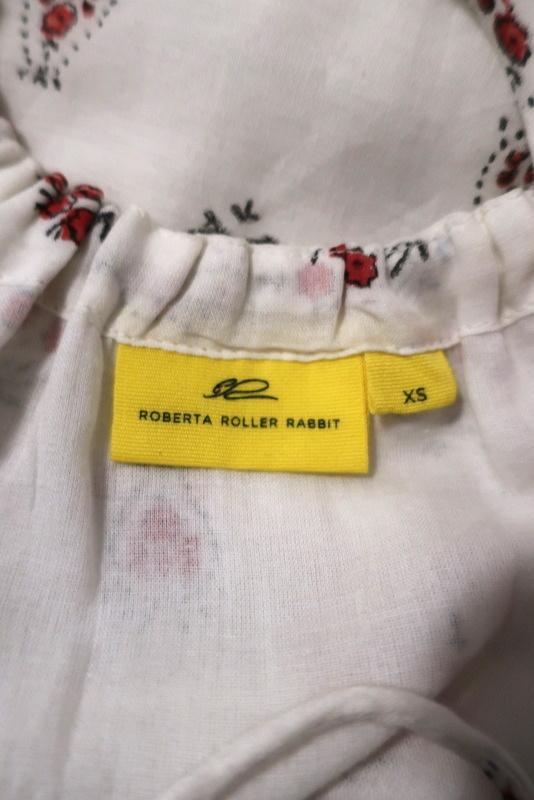 Roberta Roller Rabbit Dress White Floral Print Embroidered Cotton Sz Extra Small available at CelebrityOwned.com img_6