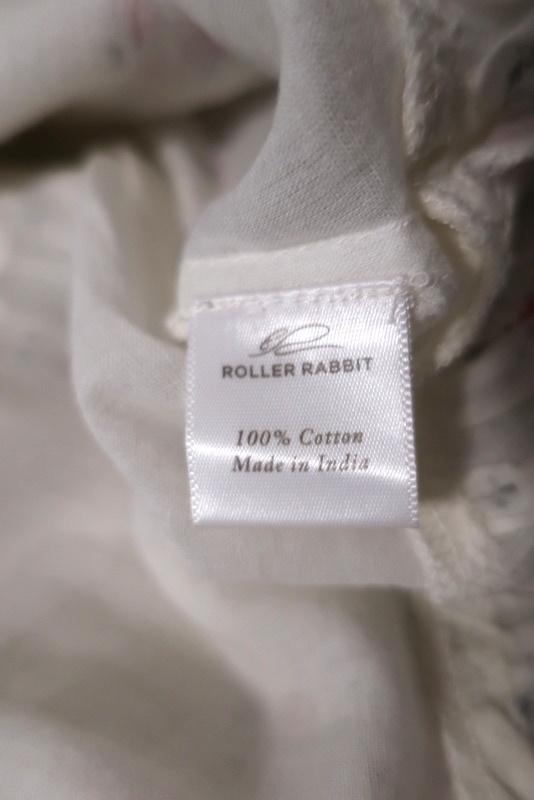 Roberta Roller Rabbit Dress White Floral Print Embroidered Cotton Sz Extra Small available at CelebrityOwned.com img_7