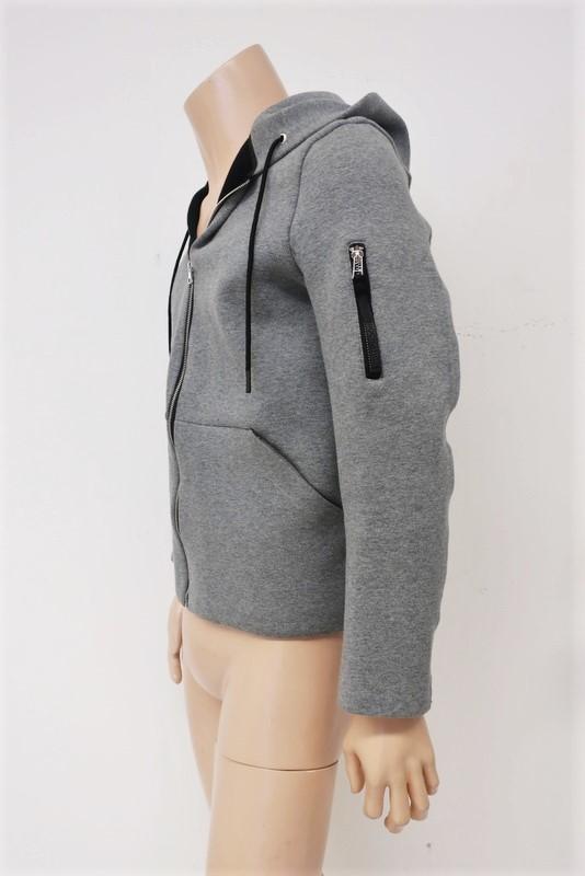 Roc Nation Zip-Up Hoodie Sweatshirt Heather Gray Stretch Cotton Size Small available at CelebrityOwned.com img_2