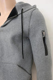 Roc Nation Zip-Up Hoodie Sweatshirt Heather Gray Stretch Cotton Size Small available at CelebrityOwned.com img_3