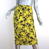 Rochas Pencil Skirt Oncidium Yellow Metallic Jacquard Size 40 NEW available at CelebrityOwned.com img_1