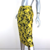 Rochas Pencil Skirt Oncidium Yellow Metallic Jacquard Size 40 NEW available at CelebrityOwned.com img_2