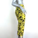 Rochas Pencil Skirt Oncidium Yellow Metallic Jacquard Size 40 NEW available at CelebrityOwned.com img_4
