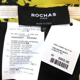 Rochas Pencil Skirt Oncidium Yellow Metallic Jacquard Size 40 NEW available at CelebrityOwned.com img_6