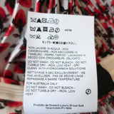 Rochas Pleated Midi Skirt White/Red Roses Print Silk Chiffon Size 42 NEW available at CelebrityOwned.com img_8
