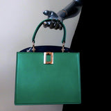 Roger Vivier So Vivier Mini Bag Green & Navy Leather Crossbody Tote NEW available at CelebrityOwned.com img_1