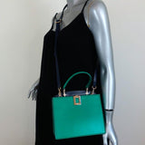 Roger Vivier So Vivier Mini Bag Green & Navy Leather Crossbody Tote NEW available at CelebrityOwned.com img_2