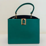 Roger Vivier So Vivier Mini Bag Green & Navy Leather Crossbody Tote NEW available at CelebrityOwned.com img_3