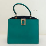 Roger Vivier So Vivier Mini Bag Green & Navy Leather Crossbody Tote NEW available at CelebrityOwned.com img_7