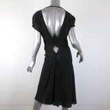 Roland Mouret Cutout Dress Black Cotton Size US 8 Asymmetrical Midi available at CelebrityOwned.com img_6
