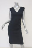 Roland Mouret Dress Navy/Black Cotton-Paneled Crepe Size US 4 Sleeveless Sheath available at CelebrityOwned.com img_2