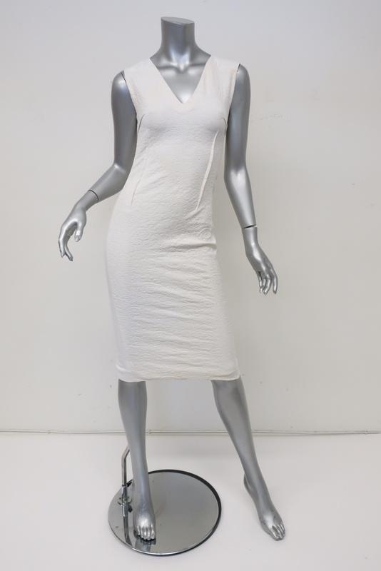 Chanel pre-owned white sparkly patterned slip dress - size FR 40