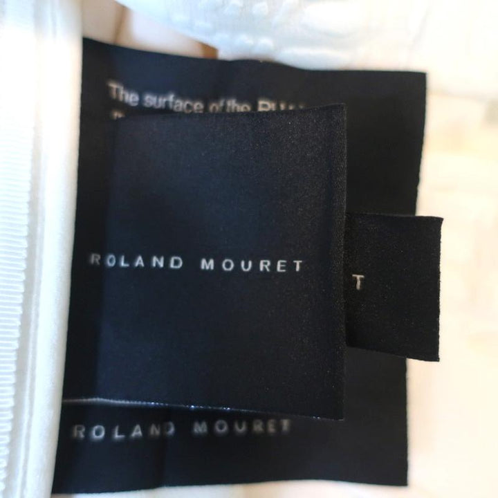 Roland Mouret One Shoulder Dress Aralia White Stretch Jacquard Size US 6 available at CelebrityOwned.com img_8