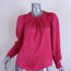 Ronny Kobo Blouse Chiara Pink Leopard Velvet Burnout Top Size Extra Small