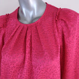 Ronny Kobo Blouse Chiara Pink Leopard Velvet Burnout Top Size Extra Small available at CelebrityOwned.com img_2