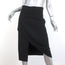 Rosetta Getty Wrap-Effect Skirt Black Stretch Crepe Size 6