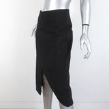 Rosetta Getty Wrap-Effect Skirt Black Stretch Crepe Size 6 available at CelebrityOwned.com img_2