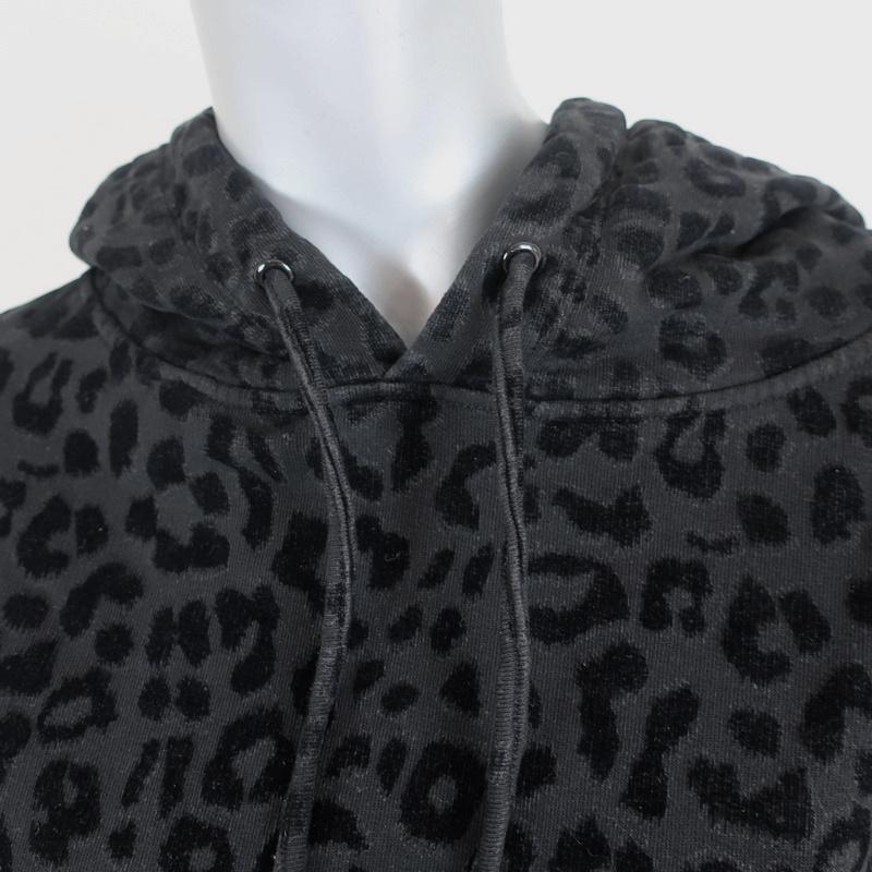 RtA Hoodie Sweatshirt Marvin Black Leopard Burnout Size Small available at CelebrityOwned.com img_2