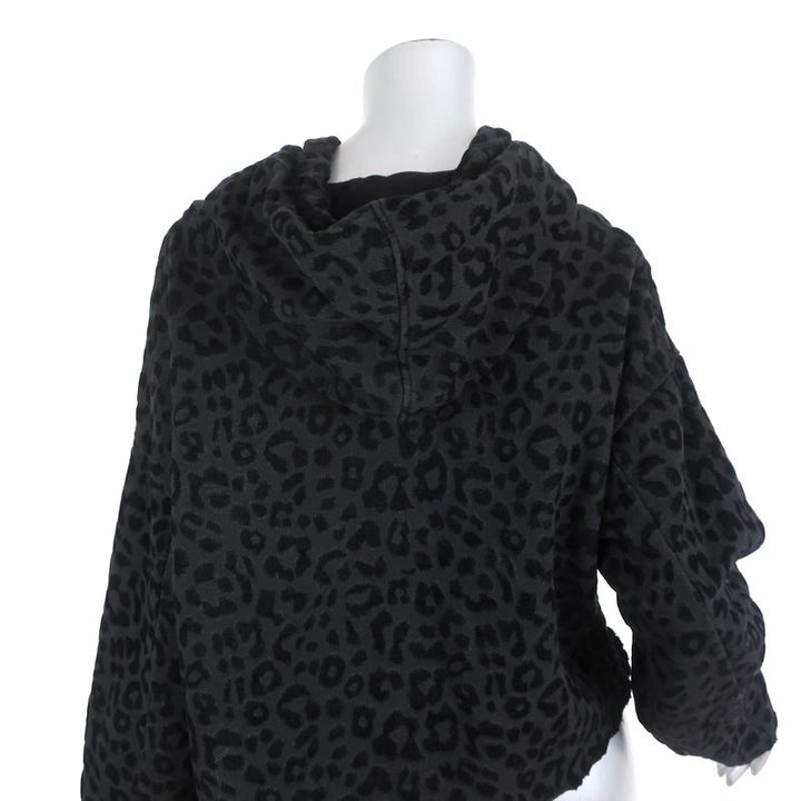 RtA Hoodie Sweatshirt Marvin Black Leopard Burnout Size Small available at CelebrityOwned.com img_5