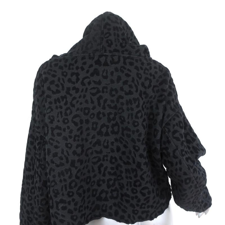 RtA Hoodie Sweatshirt Marvin Black Leopard Burnout Size Small available at CelebrityOwned.com img_6