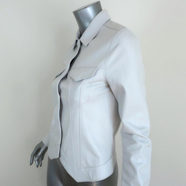 RtA Jack Leather Jacket White Size Extra Small available at CelebrityOwned.com img_2
