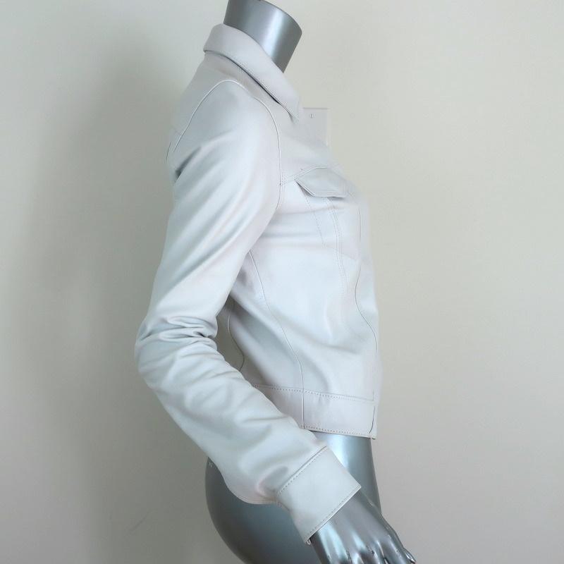 RtA Jack Leather Jacket White Size Extra Small available at CelebrityOwned.com img_4