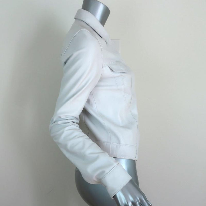RtA Jack Leather Jacket White Size Extra Small available at CelebrityOwned.com img_4
