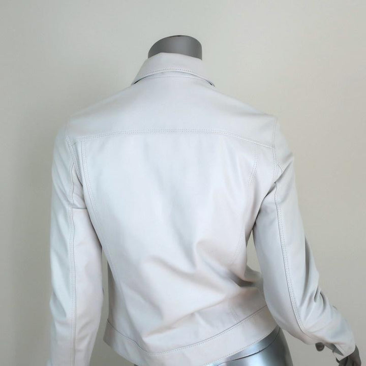 RtA Jack Leather Jacket White Size Extra Small available at CelebrityOwned.com img_5