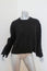 Ryan Roche Sweater Metallic-Flecked Black Cashmere-Silk Pullover Size Small