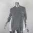 Sacai Shirt-Back Sweater Gray Ribbed Knit & White Pleated Cotton Size 3 NEW