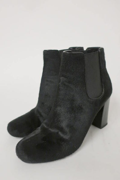 Saint Laurent Babies Chelsea Boot Black Calf Hair Size 36 High Heel Ankle Boot available at CelebrityOwned.com img_1