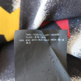 Saint Laurent Blouse Black Star Spray Paint Print Silk Size 36 Long Sleeve Shirt available at CelebrityOwned.com img_9