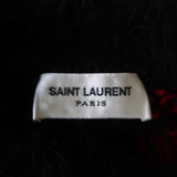 Saint Laurent Grunge Sweater Black/Red Fuzzy Knit Size Small Crewneck Pullover available at CelebrityOwned.com img_6