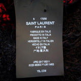 Saint Laurent Grunge Sweater Black/Red Fuzzy Knit Size Small Crewneck Pullover available at CelebrityOwned.com img_7