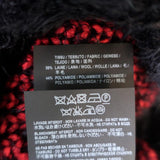 Saint Laurent Grunge Sweater Black/Red Fuzzy Knit Size Small Crewneck Pullover available at CelebrityOwned.com img_8